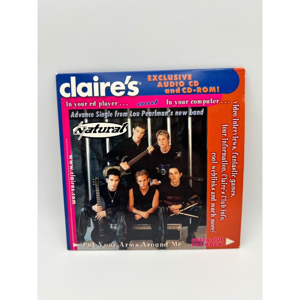 Claire's Exclusive Boy Band Natural 'Put Your Arms‎ Around Me' CD CR-ROM Y2K